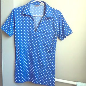 Blue white dot Tee